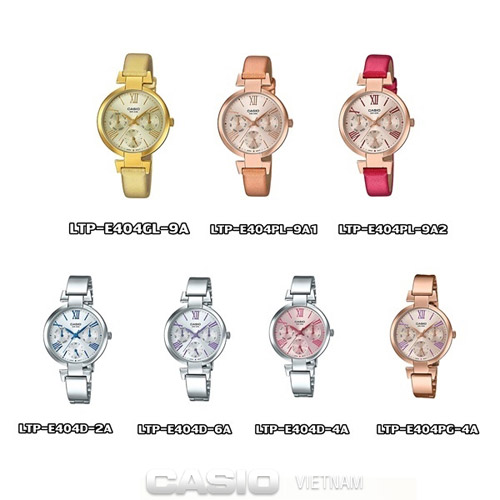 Đồng hồ nữ Casio LTP-E404GL-9AVDF Nổi bật và đa dạng về màu sắc